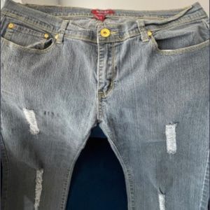 Riflessi Collection Women's LR Distressed Jeans Premium Denim